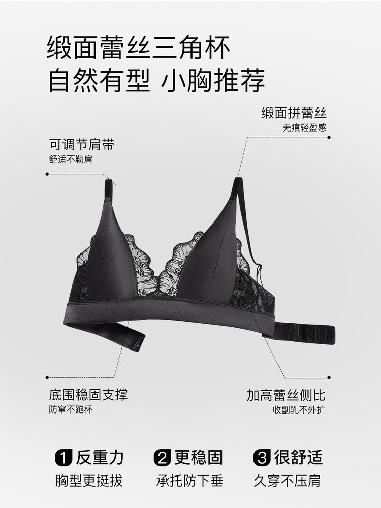 Bralette Triangle Set - Seksowny letni biustonosz bez fiszbin, francuska