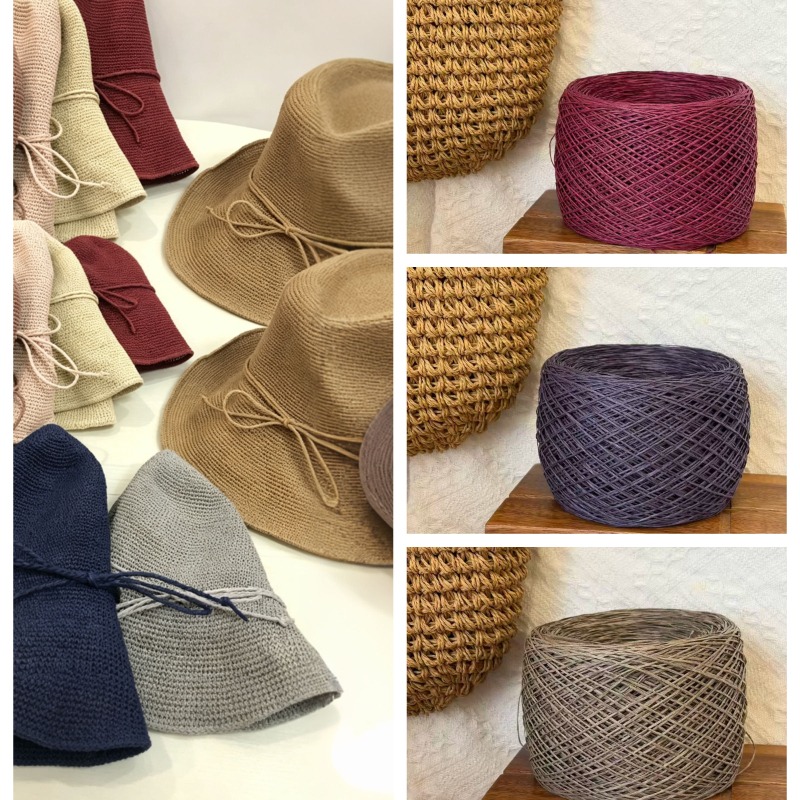 Crochet Bag Raffia - 250g Bardzo Cienkiej Bawełnianej Sznurki Rafii
