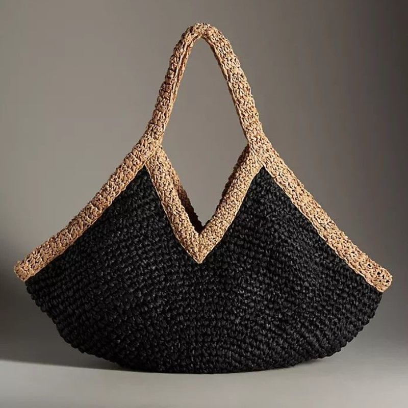 Crochet Bag Raffia - Letnia Nowa Ręcznie Tkana Torba Duża