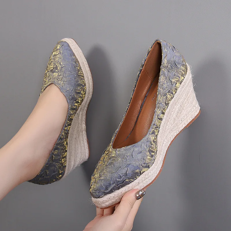 Buty na koturnie z platformą,  – Wedge Espadrille Women recenzja i cena