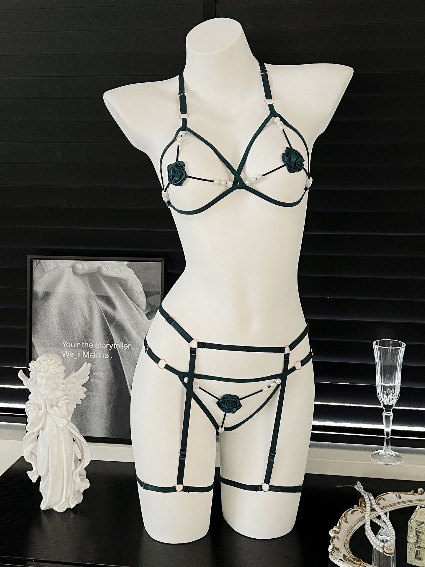 3-częściowy zestaw: Seksowny b – Bralette Triangle Set recenzja i cena